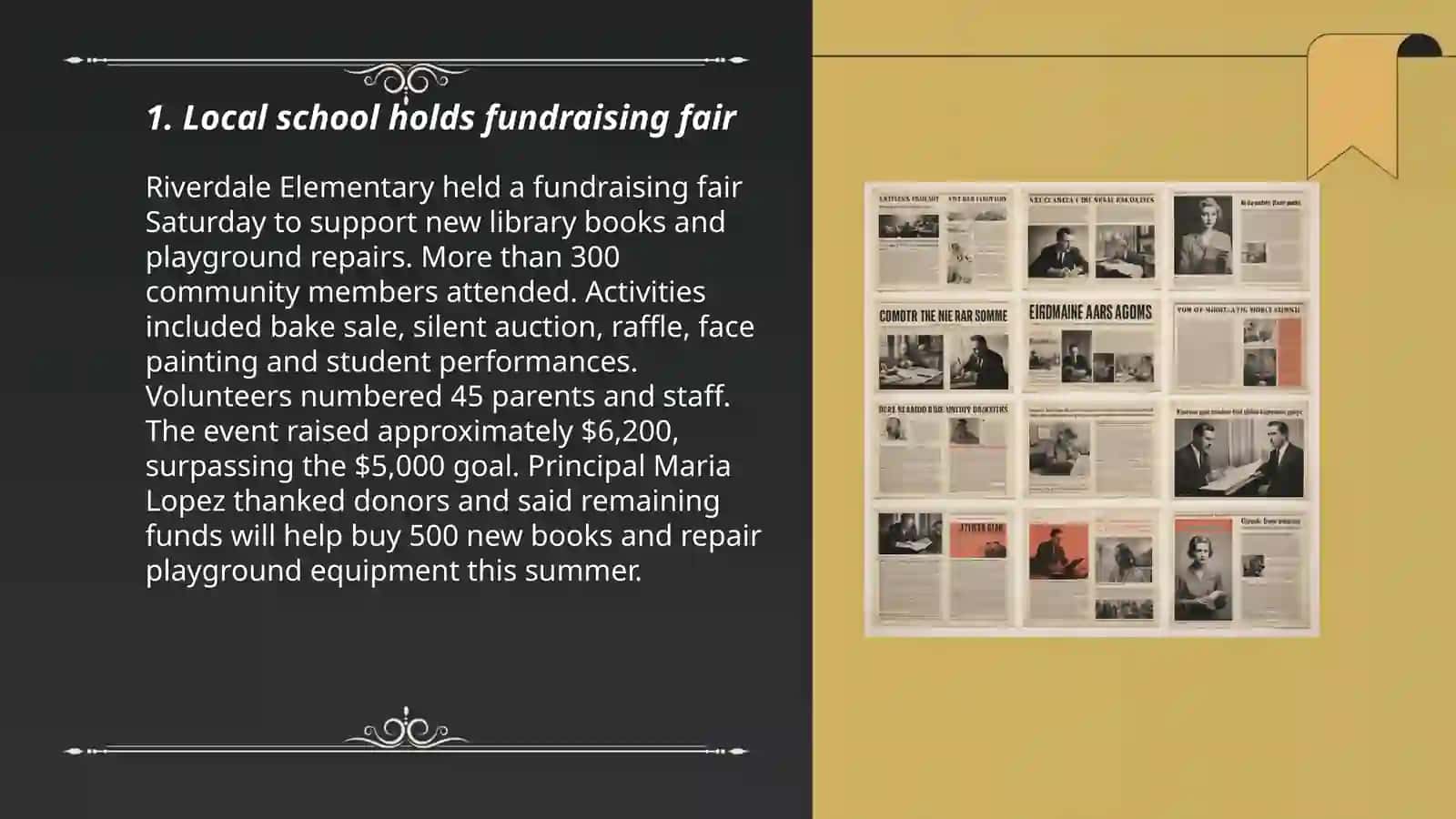 Short newspaper articles on familiar topics 3