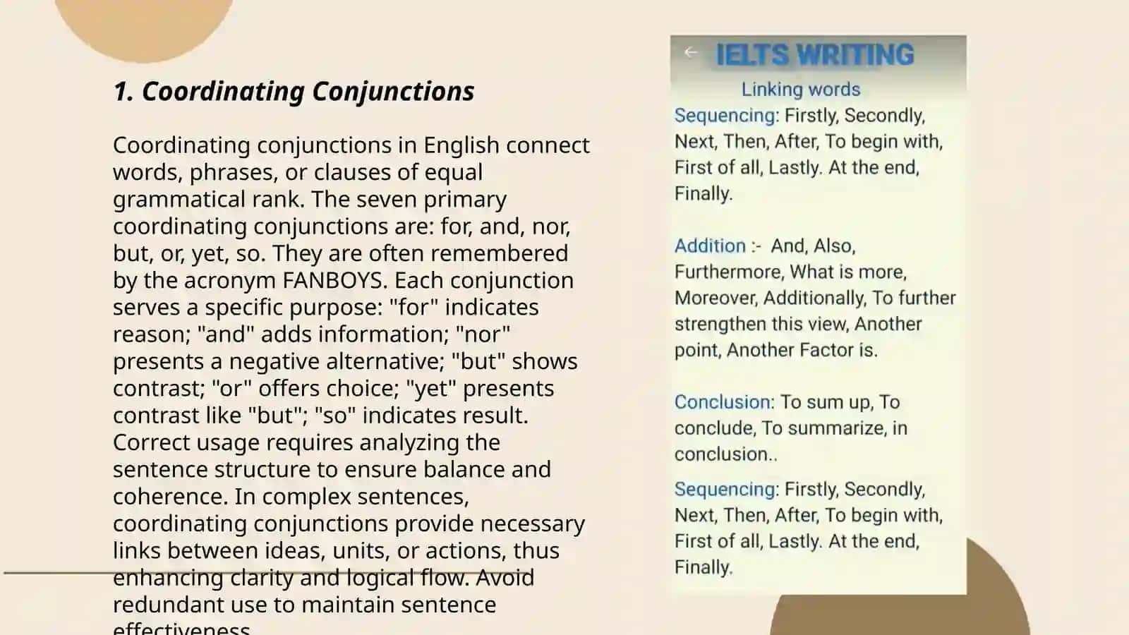 Types of linking words 3