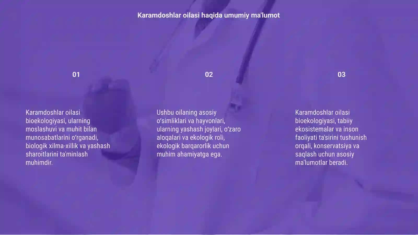Karamdoshlar oilasi bioekologiyasi 3