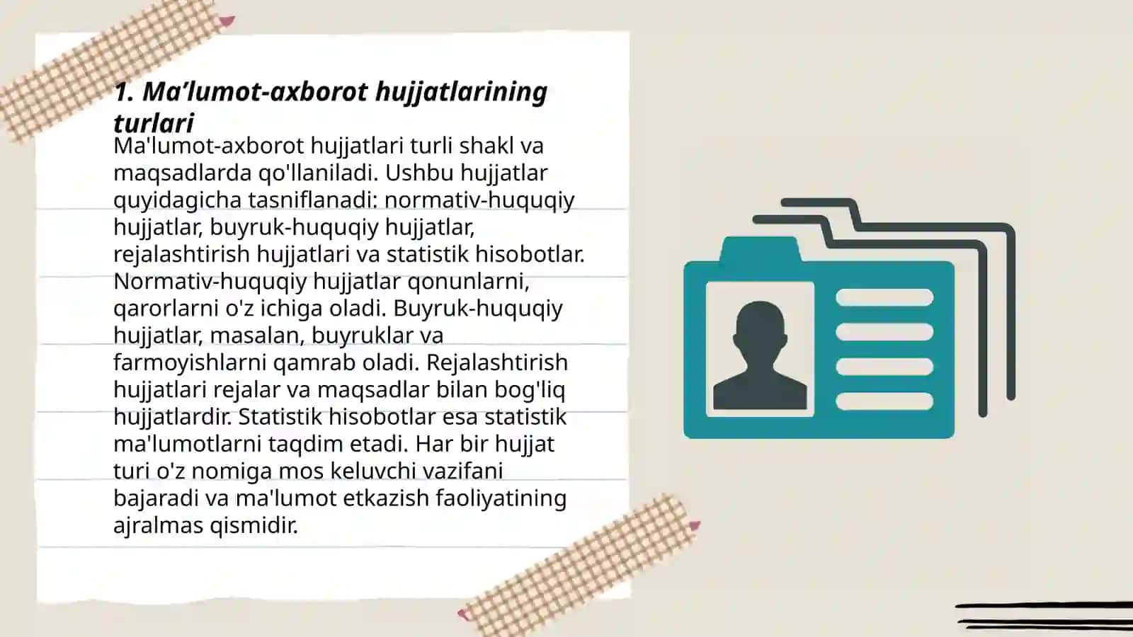 Maʼlumot-axborot hujjatlari 3