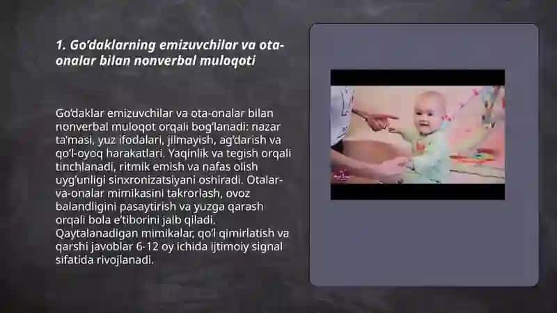 Go’daklarning kattalar bilan bo’ladigan muloqoti 3