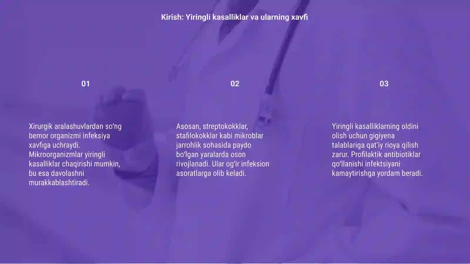 Mikroorganizmlar va ularning roli yiringli kasalliklarda 3