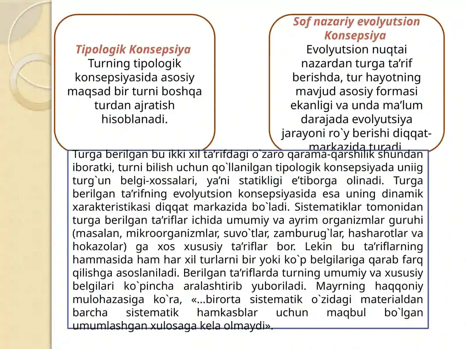 EVOLYUTSION JARAYONNINGASOSIY BOSQICHI 3