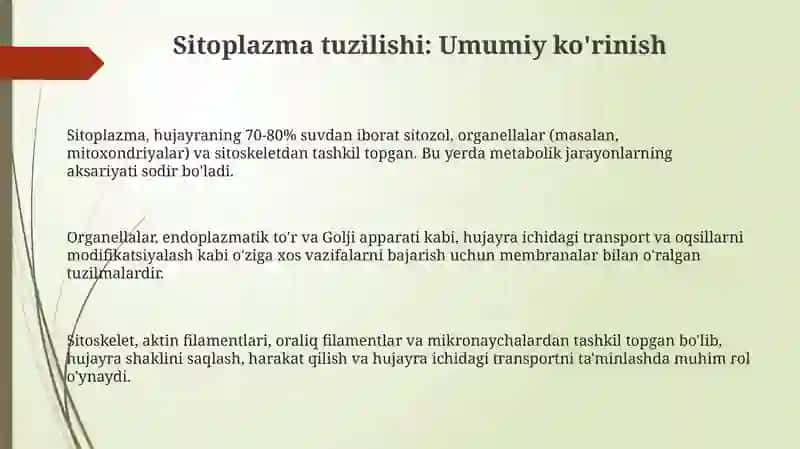 Sitoplazmaning strukturasini oʻrganish 3
