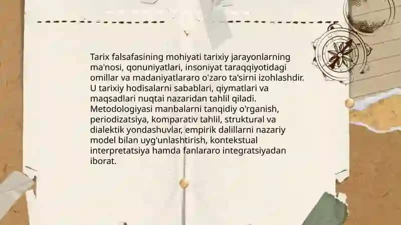 Tarix falsafasi. Sivilizatsiya va madaniyat 3