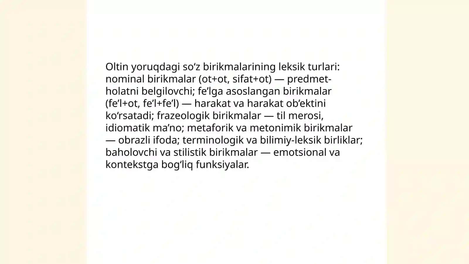Oltin yoruqdagi “sòz birikmalari 3