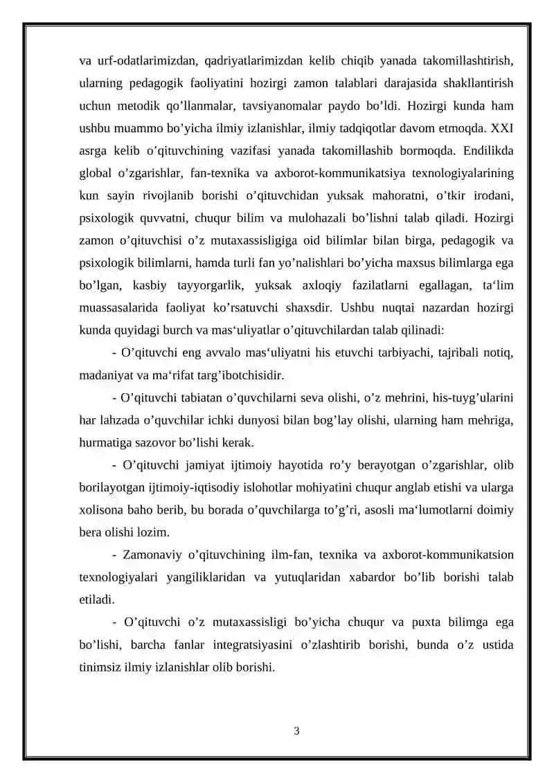 Zamonaviy o’qituvchi va uning ma’naviy qiyofasi 3