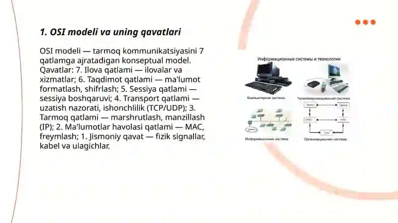 Kompyuter tarmoqlarining standart texnologiyalari 3