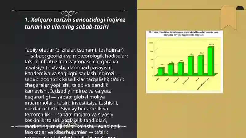 Xalqaro turizm sanoati inqiroziga javob berish va xavflarni boshqarish strategiyasi hisoboti 3
