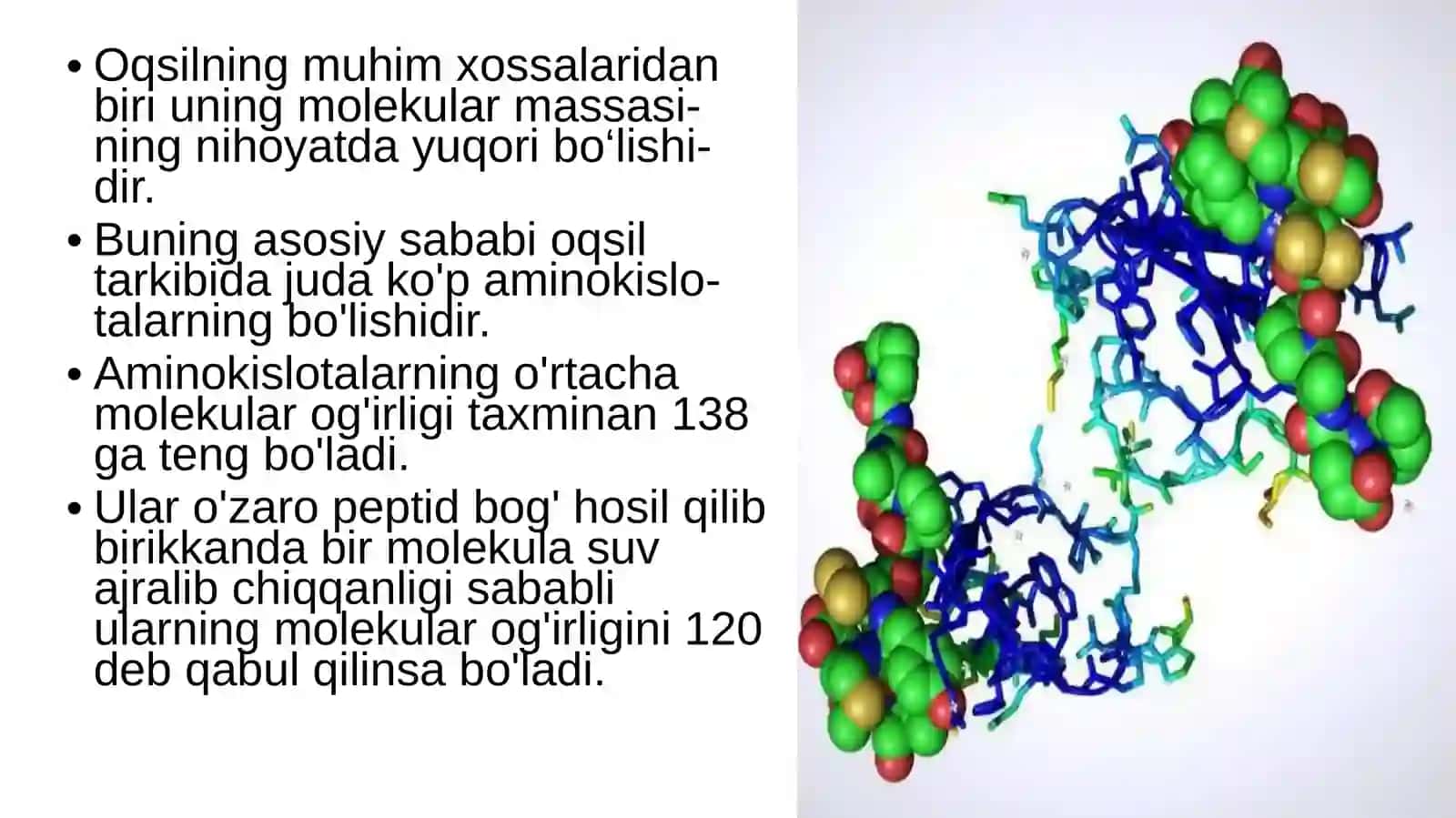 Oqsillarning xossalari 3