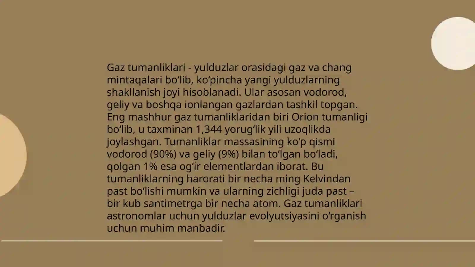 Gaz va chang tumanliklari 3
