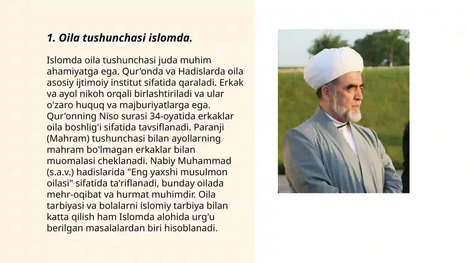 Oila tushunchasi islomda 3