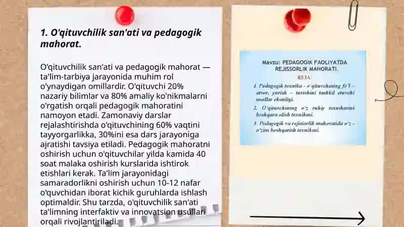 O'qituvchilik san'ati va pedagogik mahorat 3
