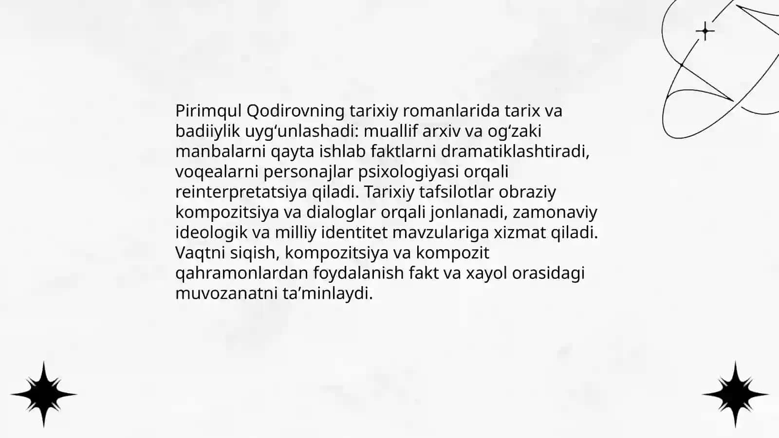 Pirimqul Qodirovning tarixiy romanlari tahlili 3