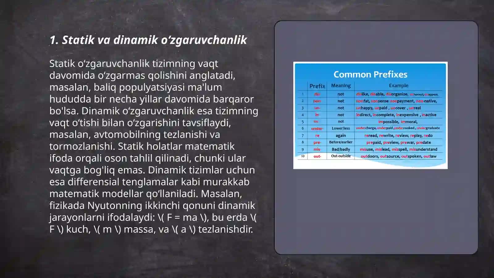Oʻzgaruvchanlik va uning shakllari 3
