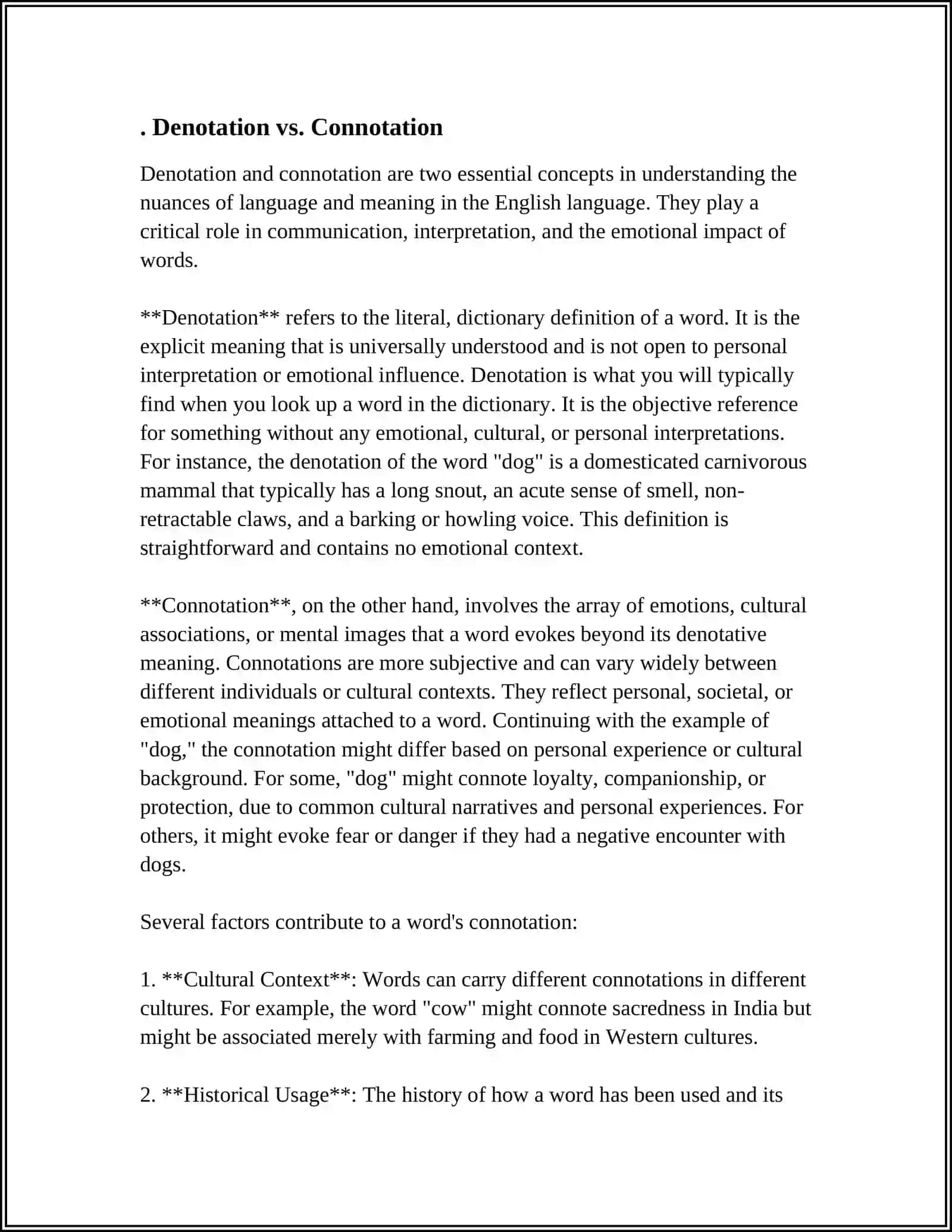 Theme: DENOTATIVE AND CONNOTATIVE MEANING OF WORDS 3