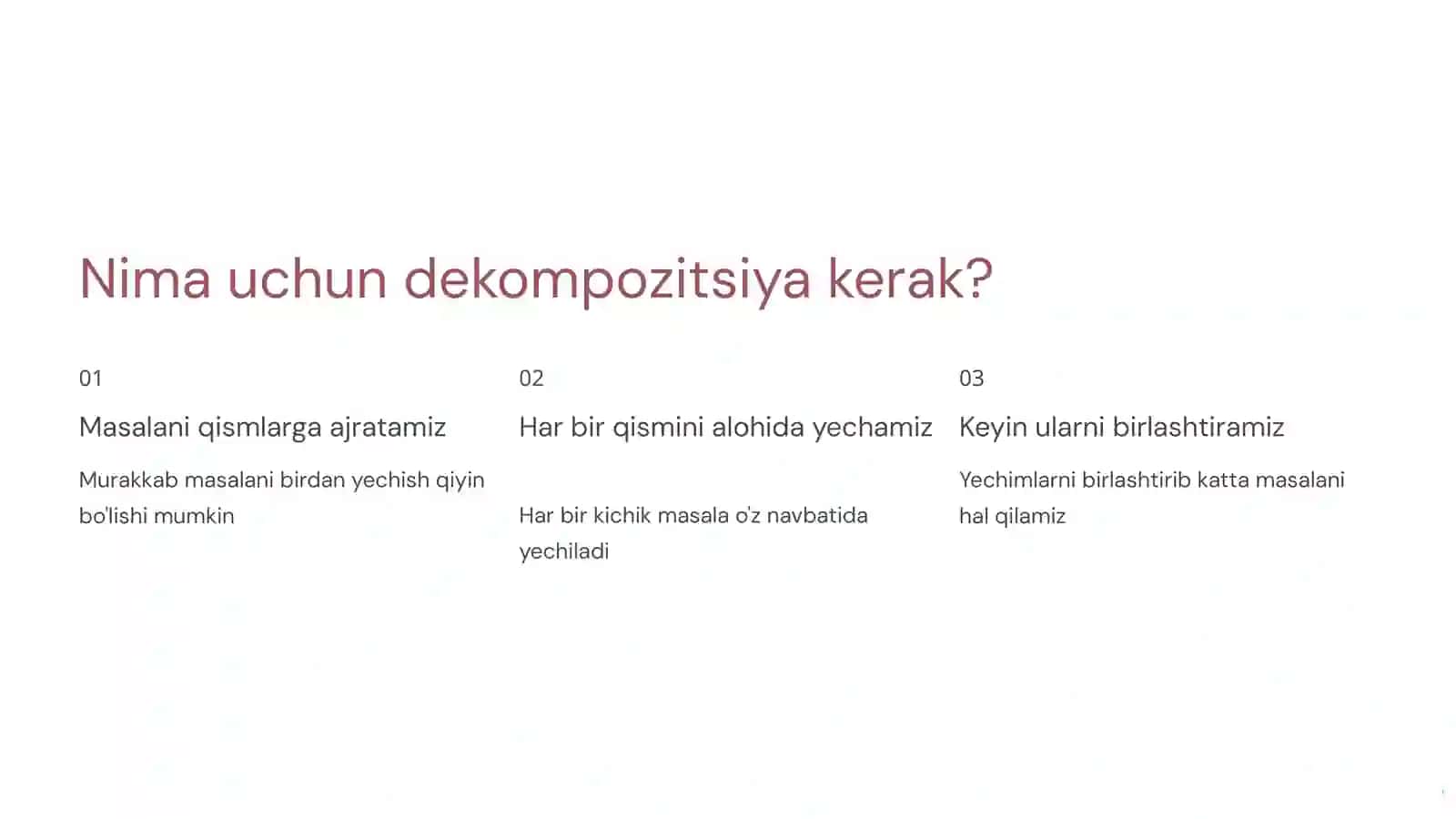 Dekompozitsiyadan foydalanish 3