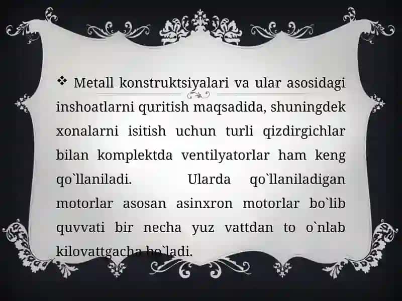 Metalkonstruksiya va Ventilyatsion Qurilma 3