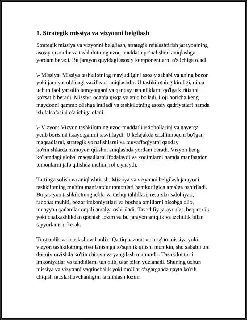 STRATEGIK REJALASHTIRISH VAZIFALARI 3