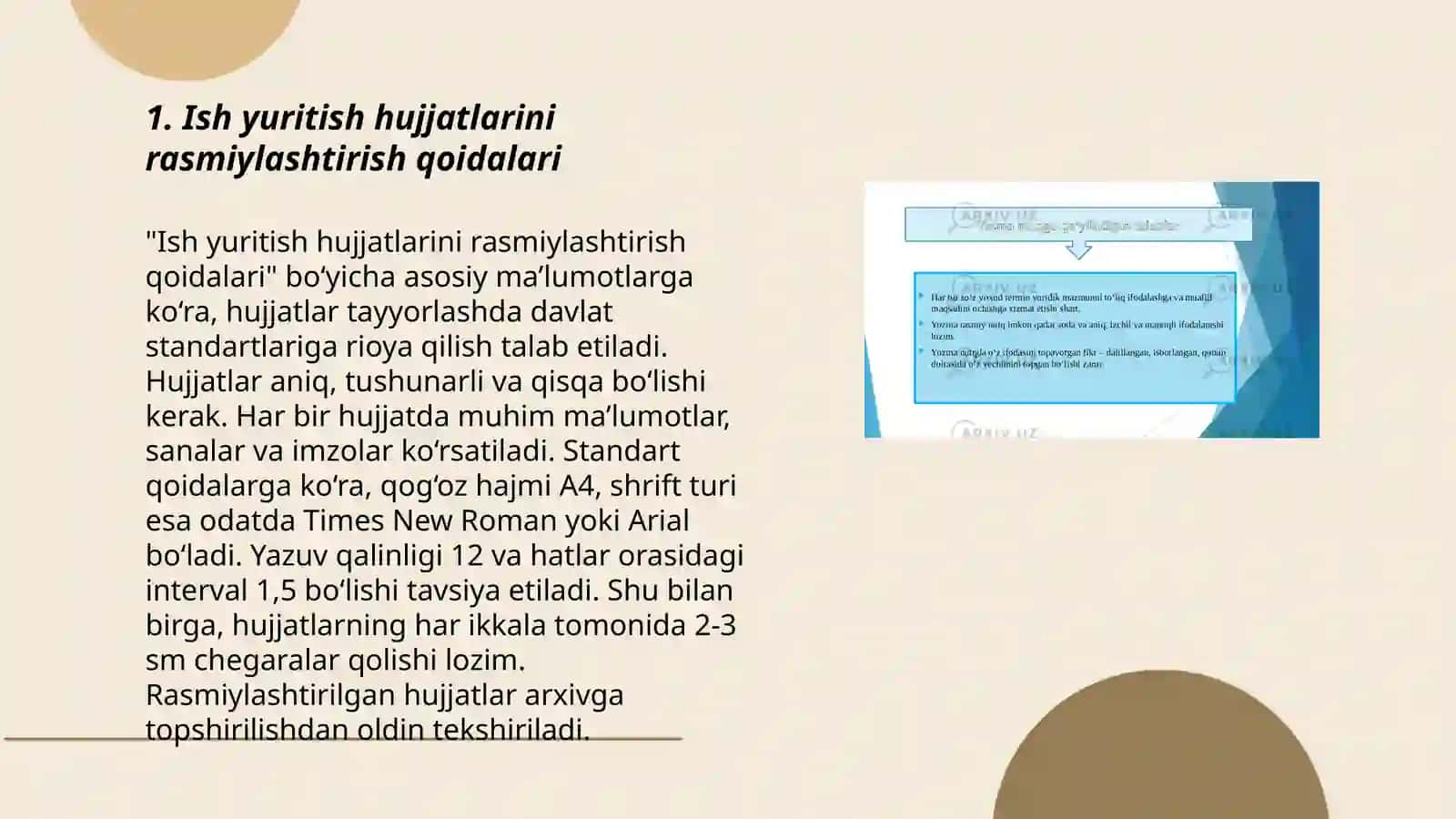 Ish yuritish hujjatlaridan namunalar tayyorlash 3