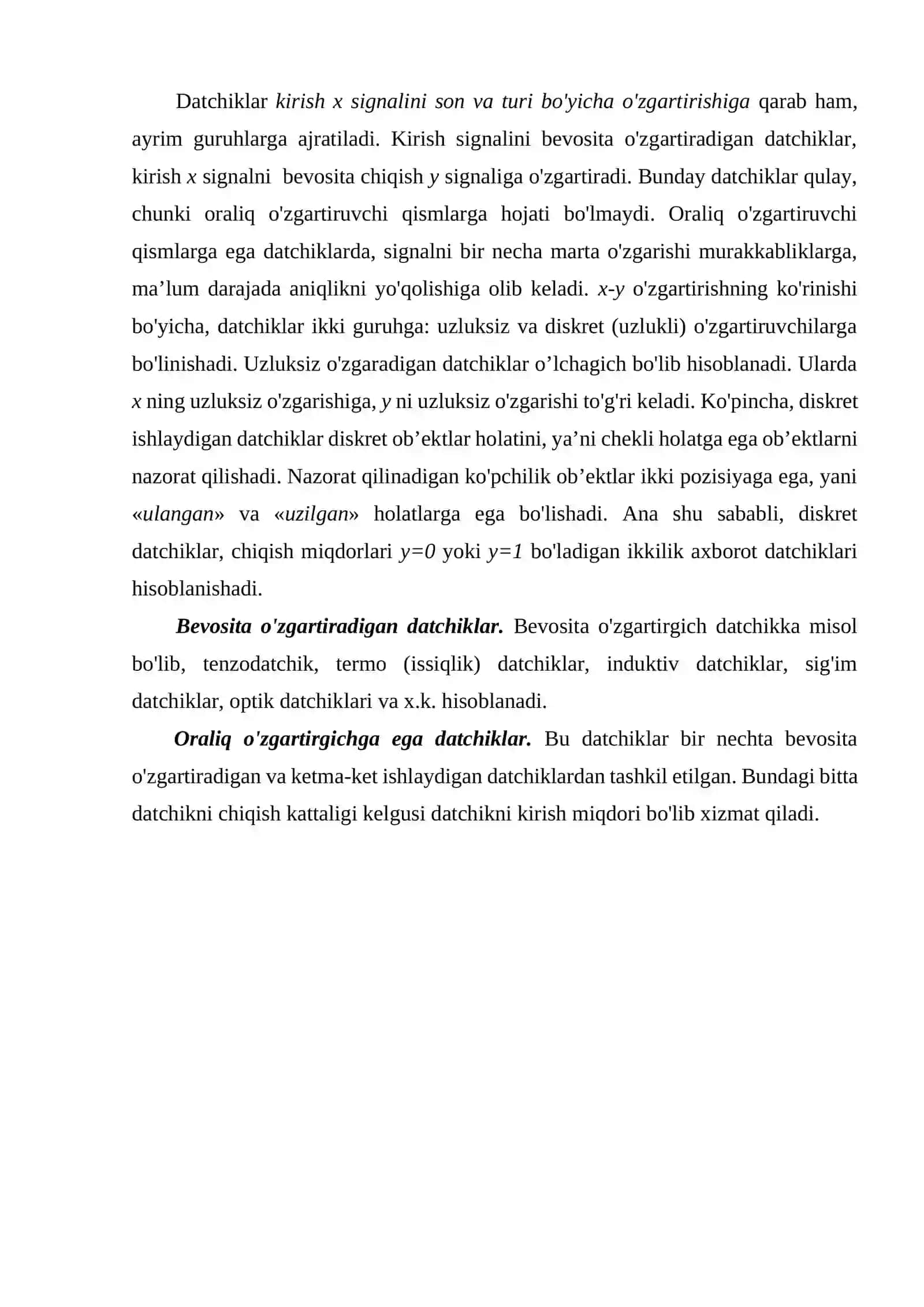 Datchiklar haqida umumiy ma’lumotlar 3