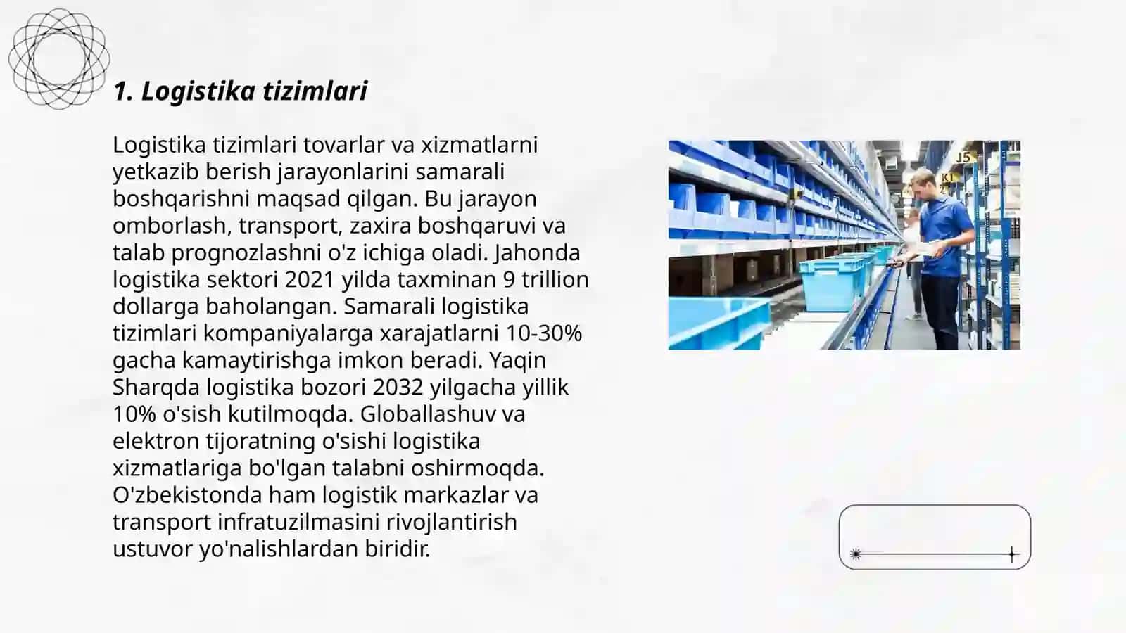 Logistika sarajatlari tarkibi 3