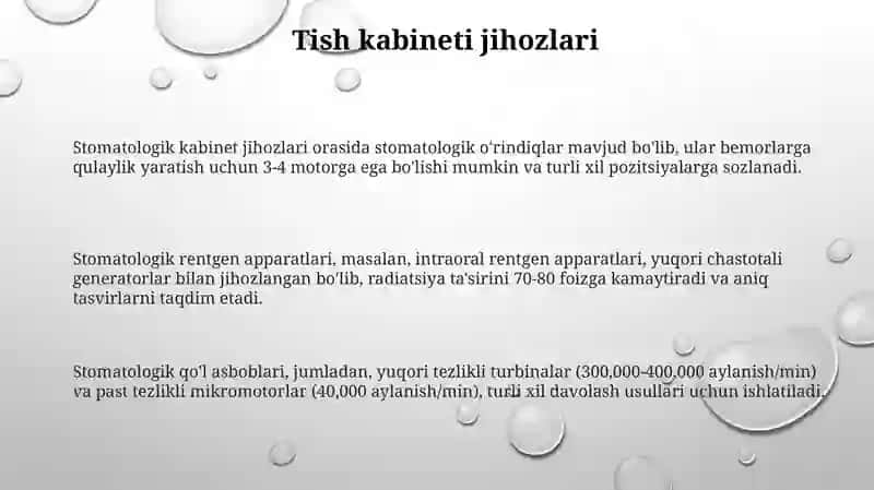 Stomatologik kabinetning jixozlanishi 3