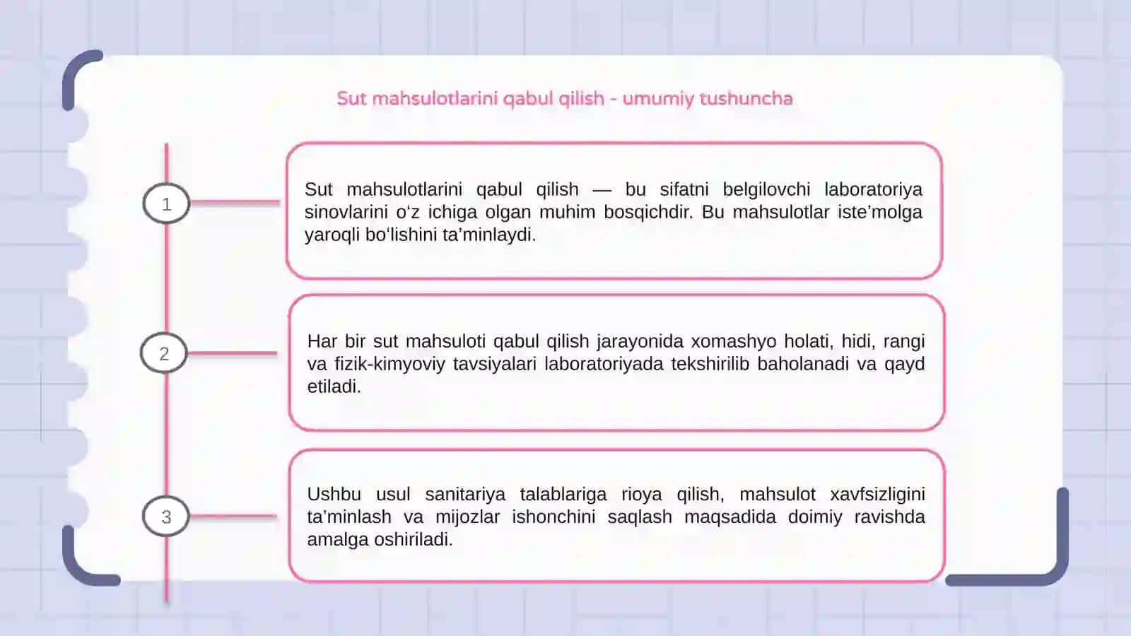 Sut mahsulotlarini qabul qilish usuli 3