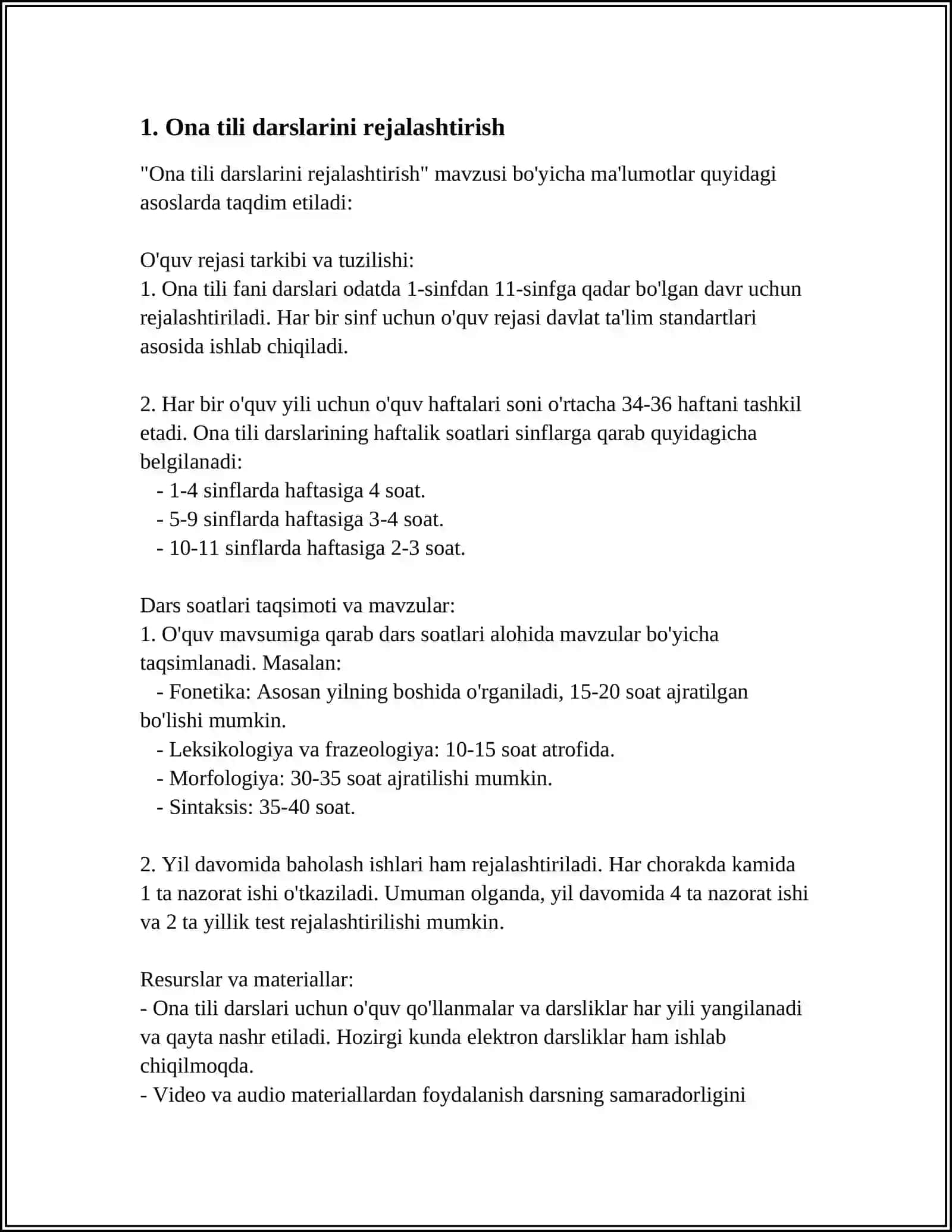 ONA YILI OʼQITISH METODIKASI 3