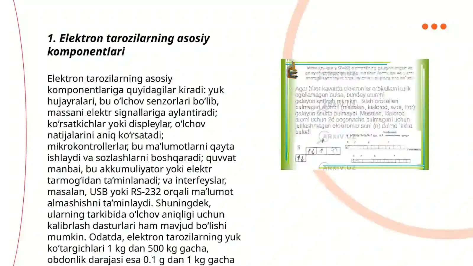 Elektron tarozilarning tuzilishi 3