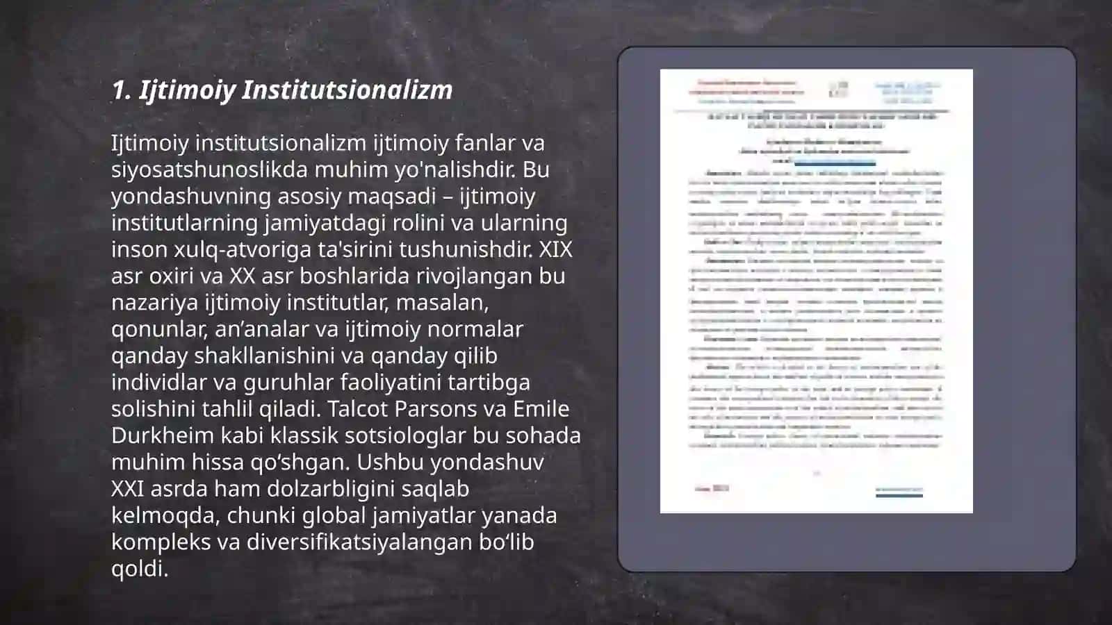 Institutsionalizm 3
