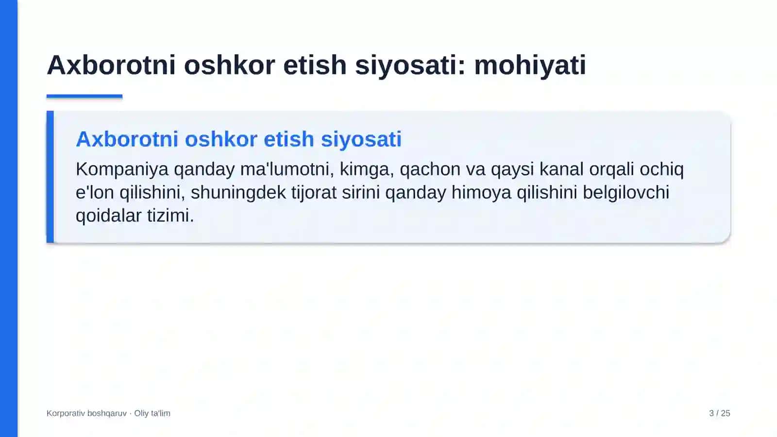 qandolatchilik sexlarida axborotni oshkor etish siyosati 8364 3