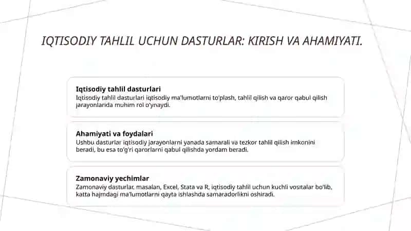 Iqtisodiy tahlil dasturlari 3