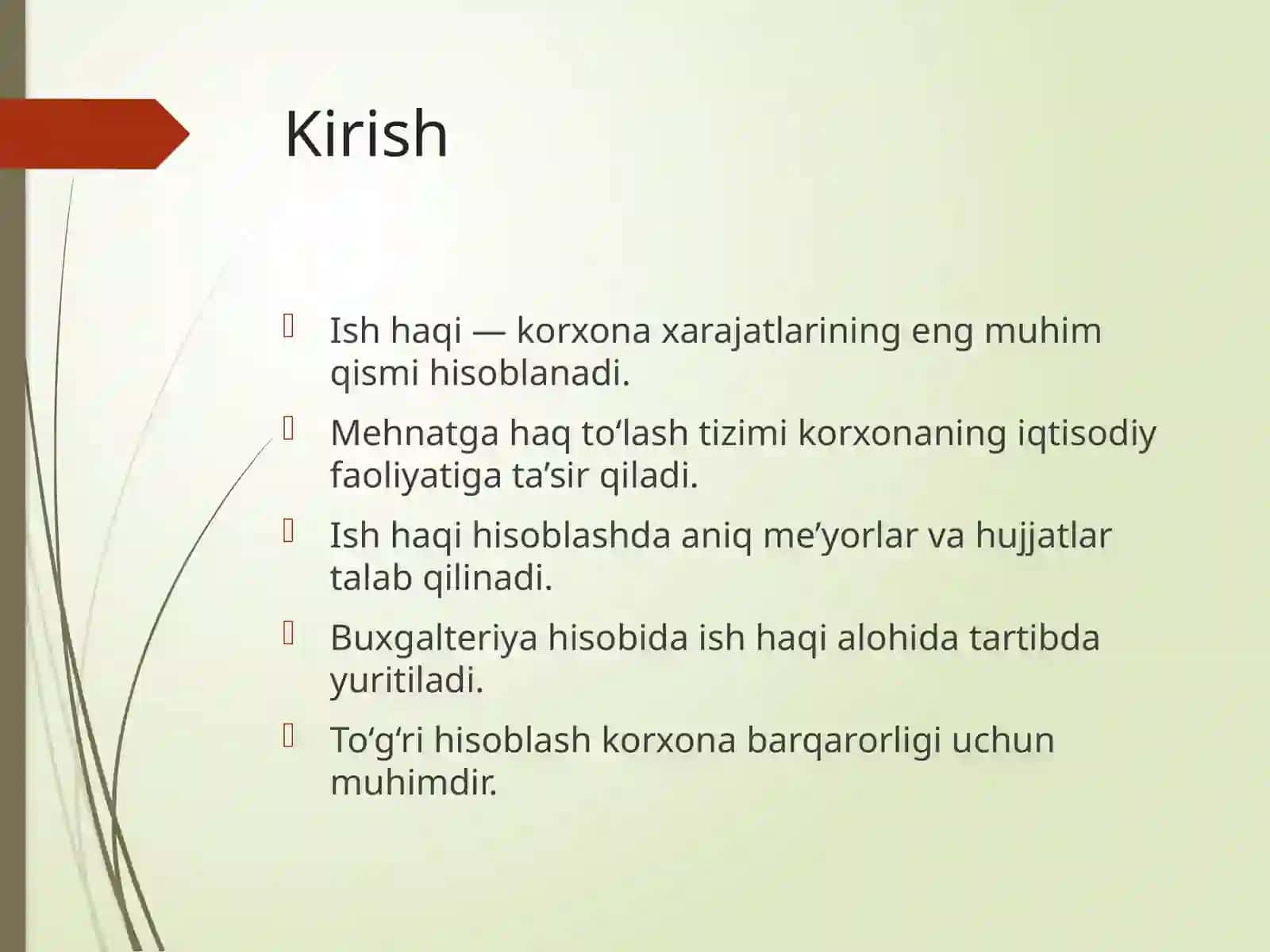 Korxonada ish haqini hisoblash buxgalterlik provodkalar 3
