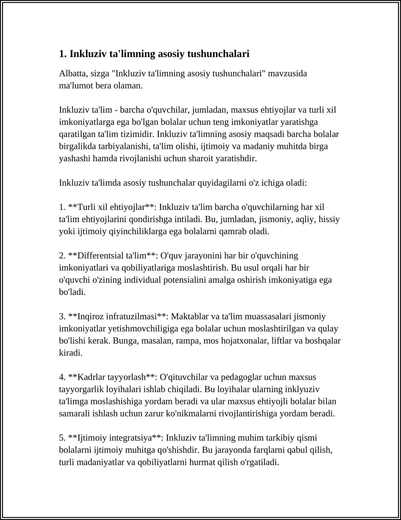 INKLYUZIV TAʼLIM MODELLARI TAHLILI VA XUSUSIYATI 3