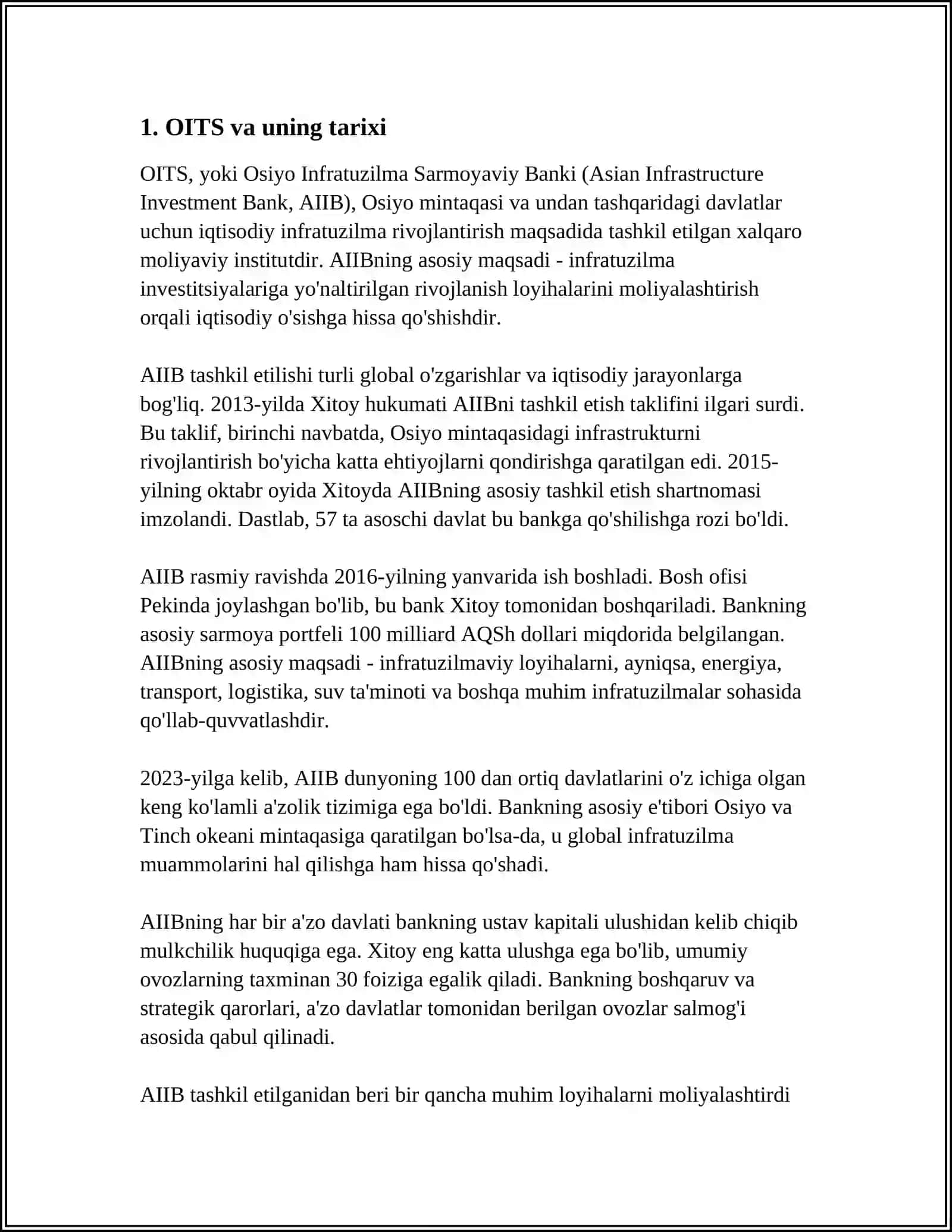 JAMOAT SALOMATLIK TEXNIKUMI REFERAT 3