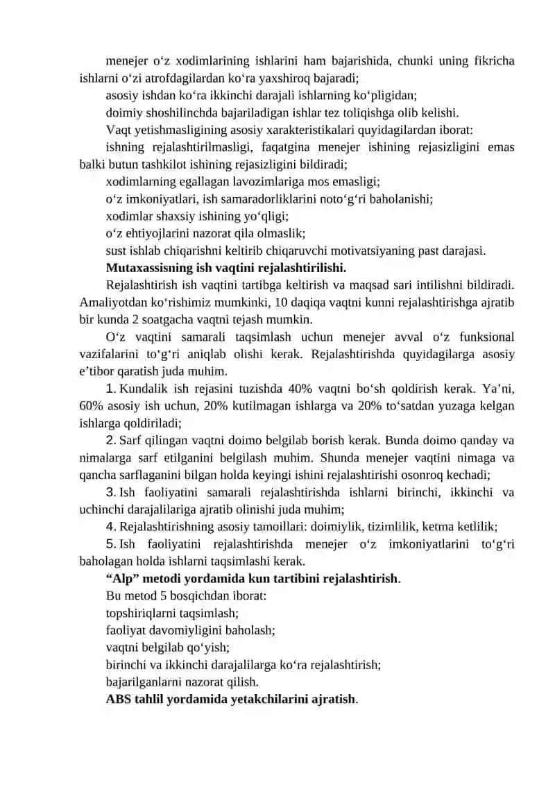 VAQTNI BOSHQARISH 3