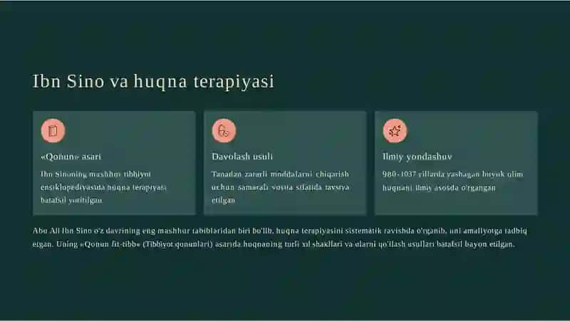Huqna(klizma) turlari va tibbiyotdagi o'rni 3