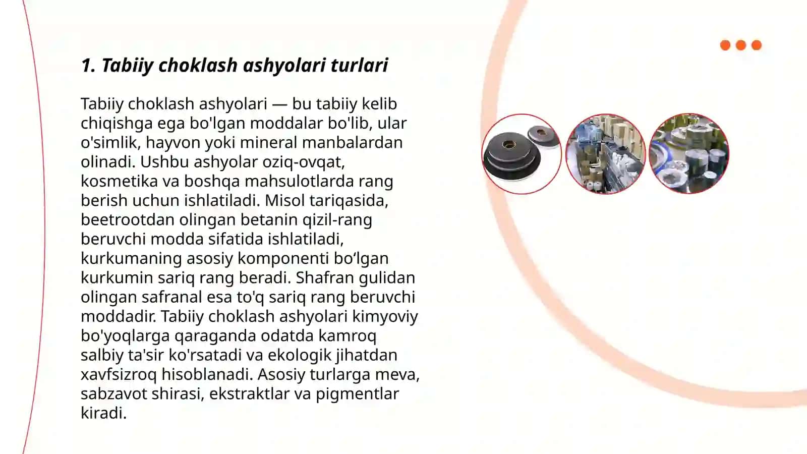 Tabiiy va sintetik choklash ashyolari 3