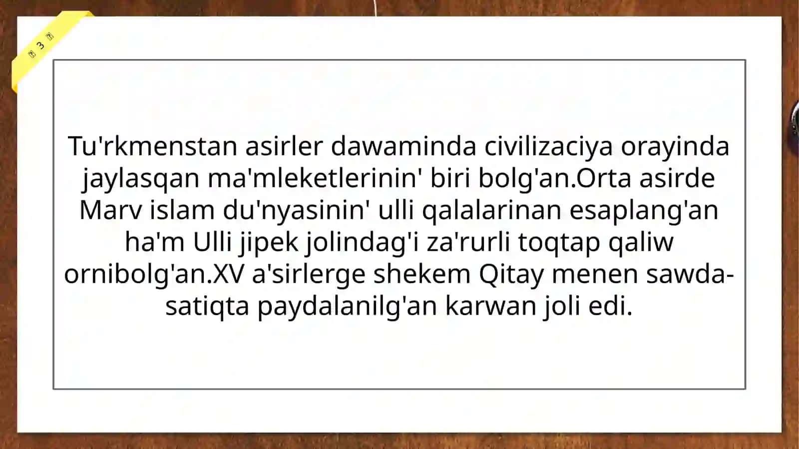 Arxeologiya qaniy geligi 2 kurs o'quvchilari 3