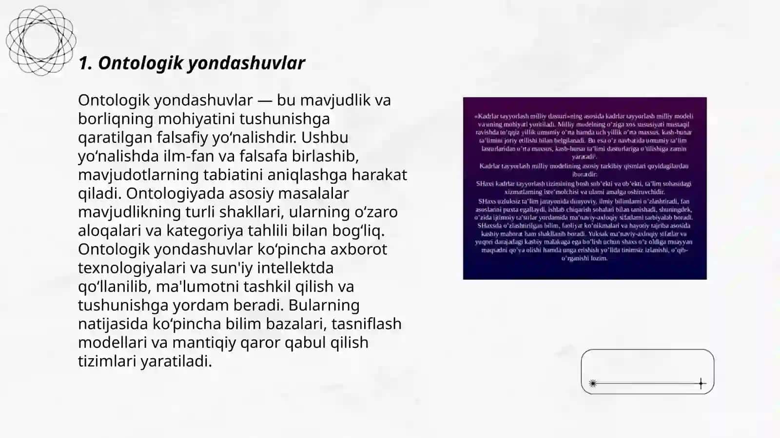 Ontologik yondashuvlar 3