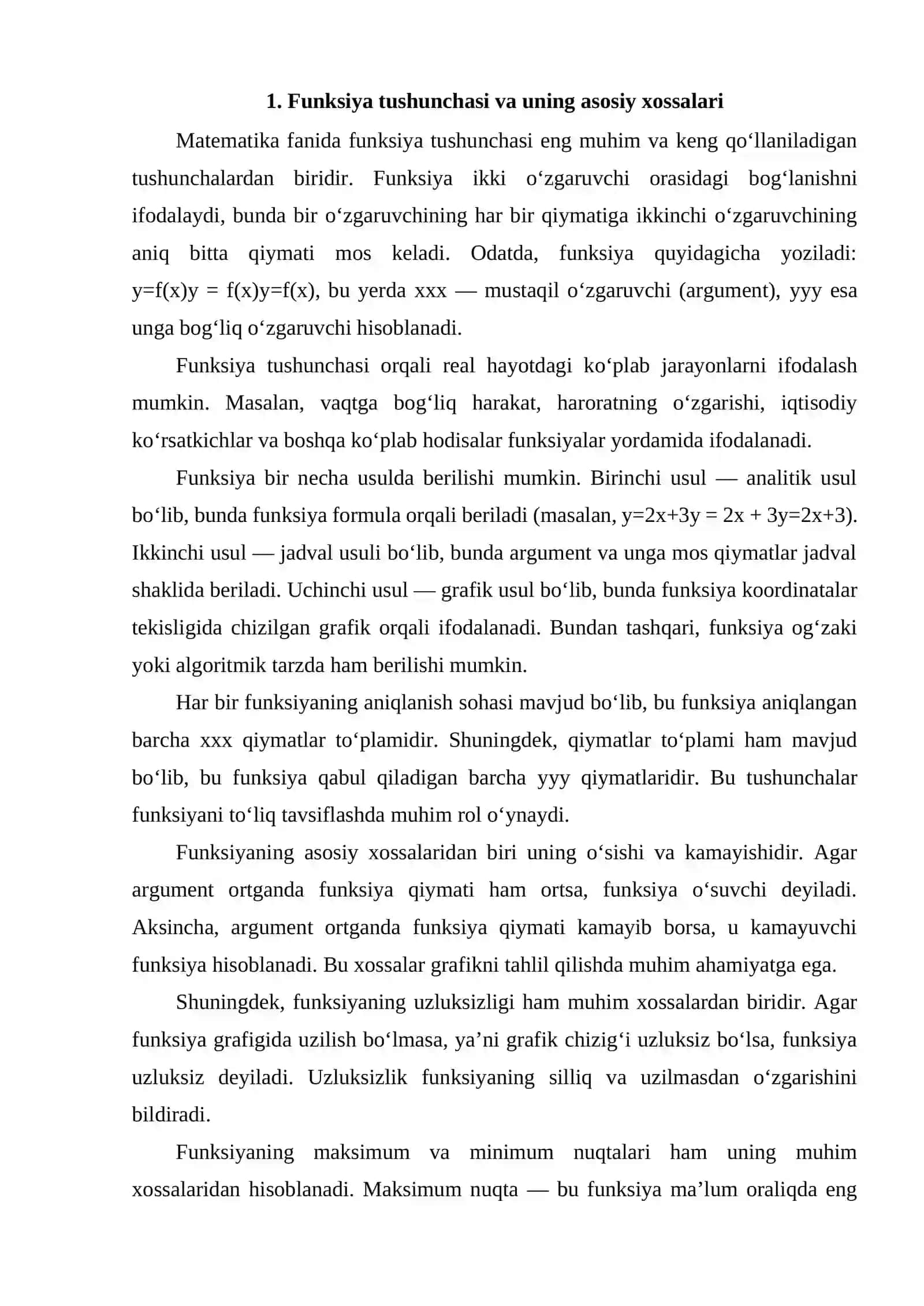 FUNKSIYA GRAFIGI VA UNI YASASH 3