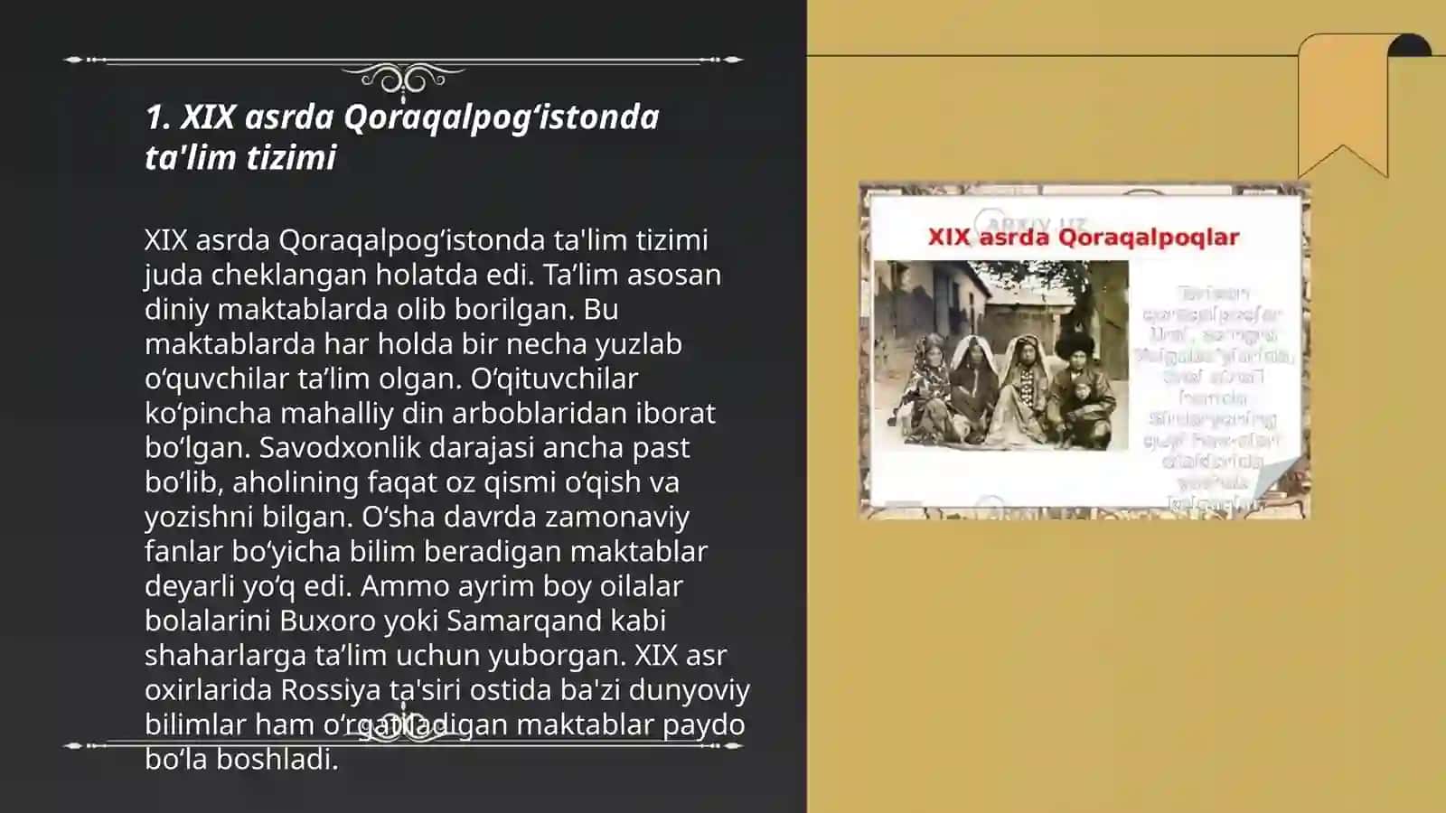 Qoraqalpogʻistonda XIX-XX asr boshidagi ta'lim 3