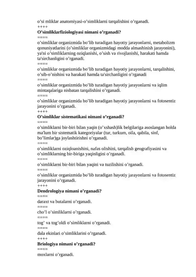 Botanika fanining ma'nosi 3