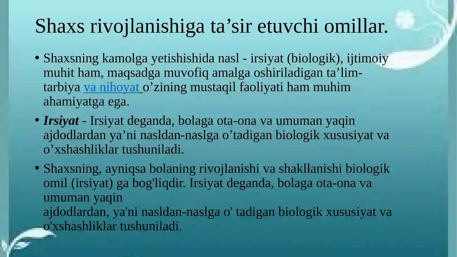 Bolalarning ijtimoiy rivojlanishi 3
