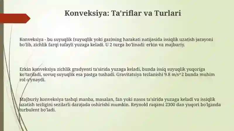 Konveksiya jarayonlari 3