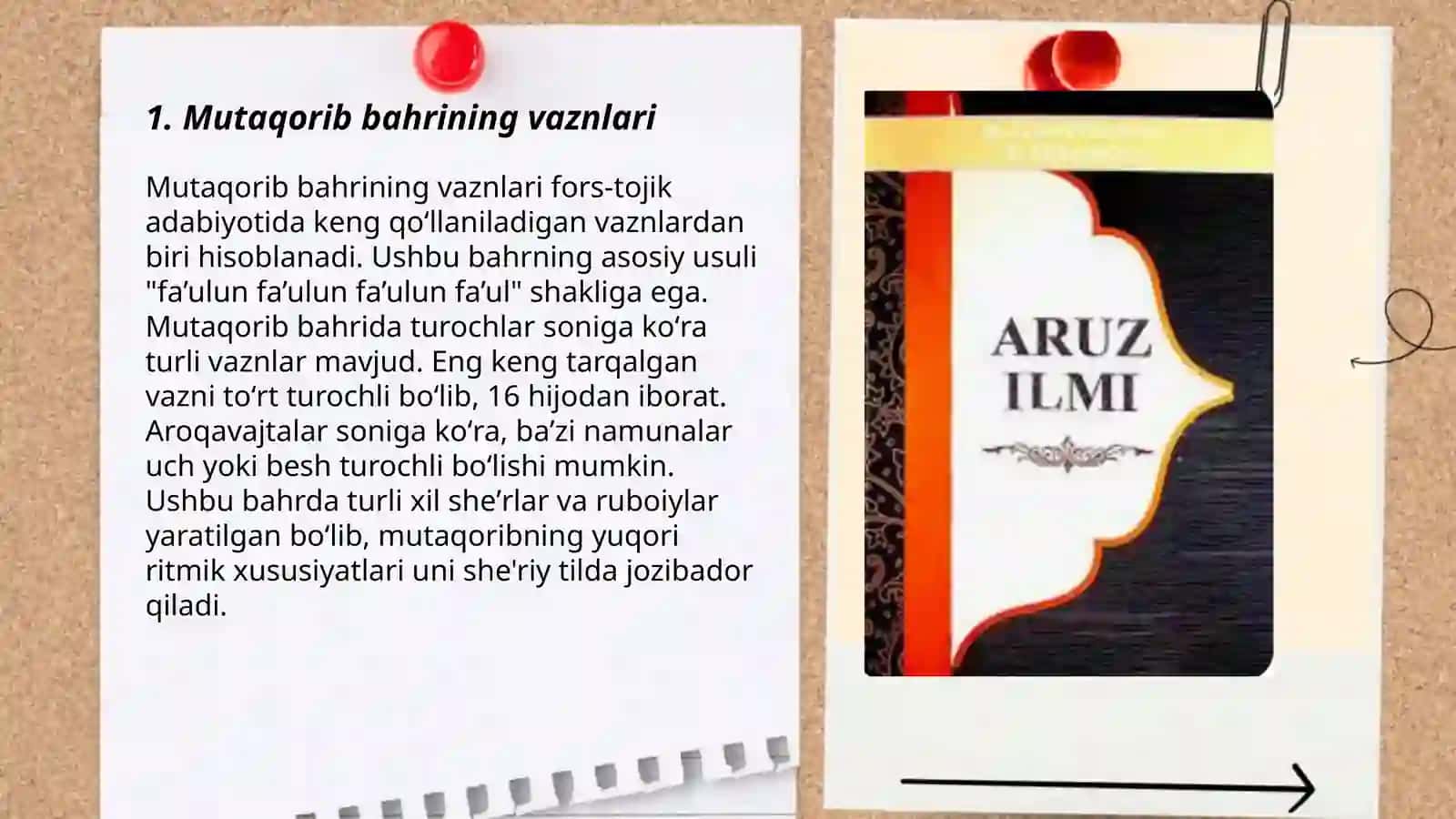 Mutaqorib bahri vaznlari 3