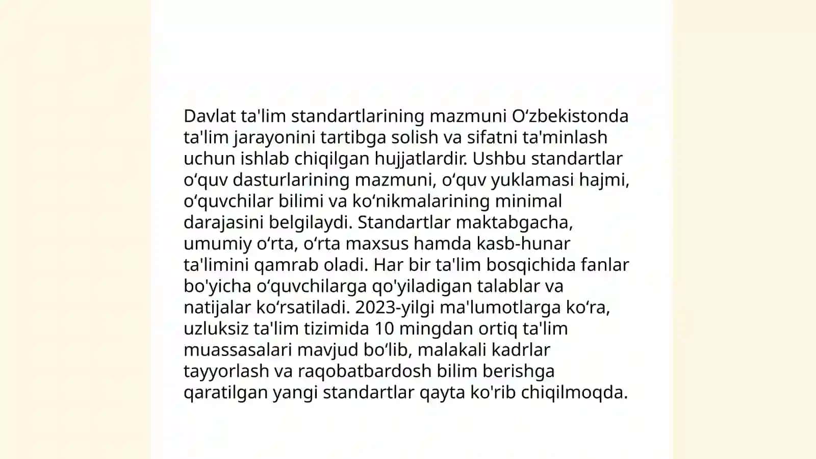 Davlat taʼlim standartlari 3
