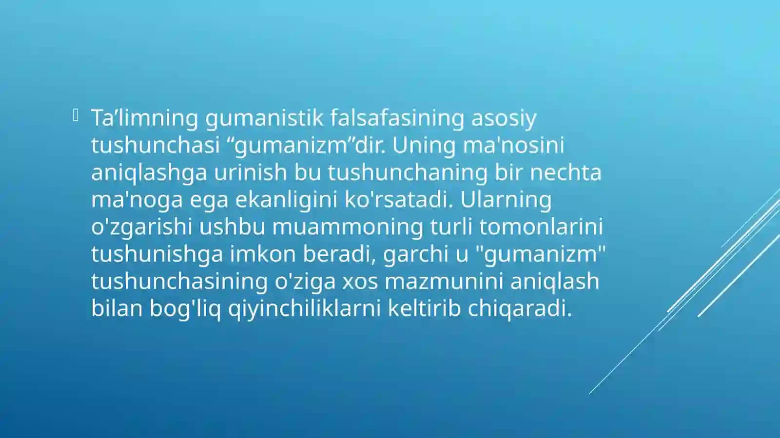 JAMIYATNING GUMANIZATSIYALASHUVI SHAROITIDA GUMANIZM 3