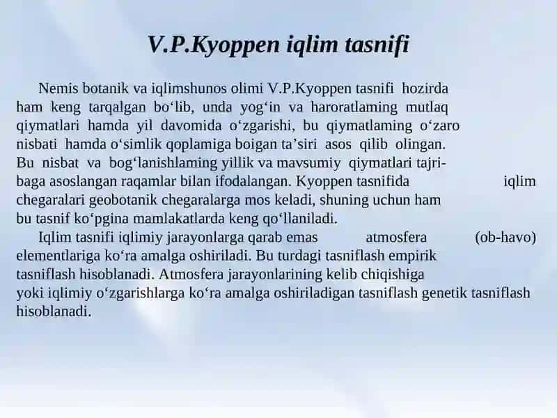 Iqlim tasniflari 3